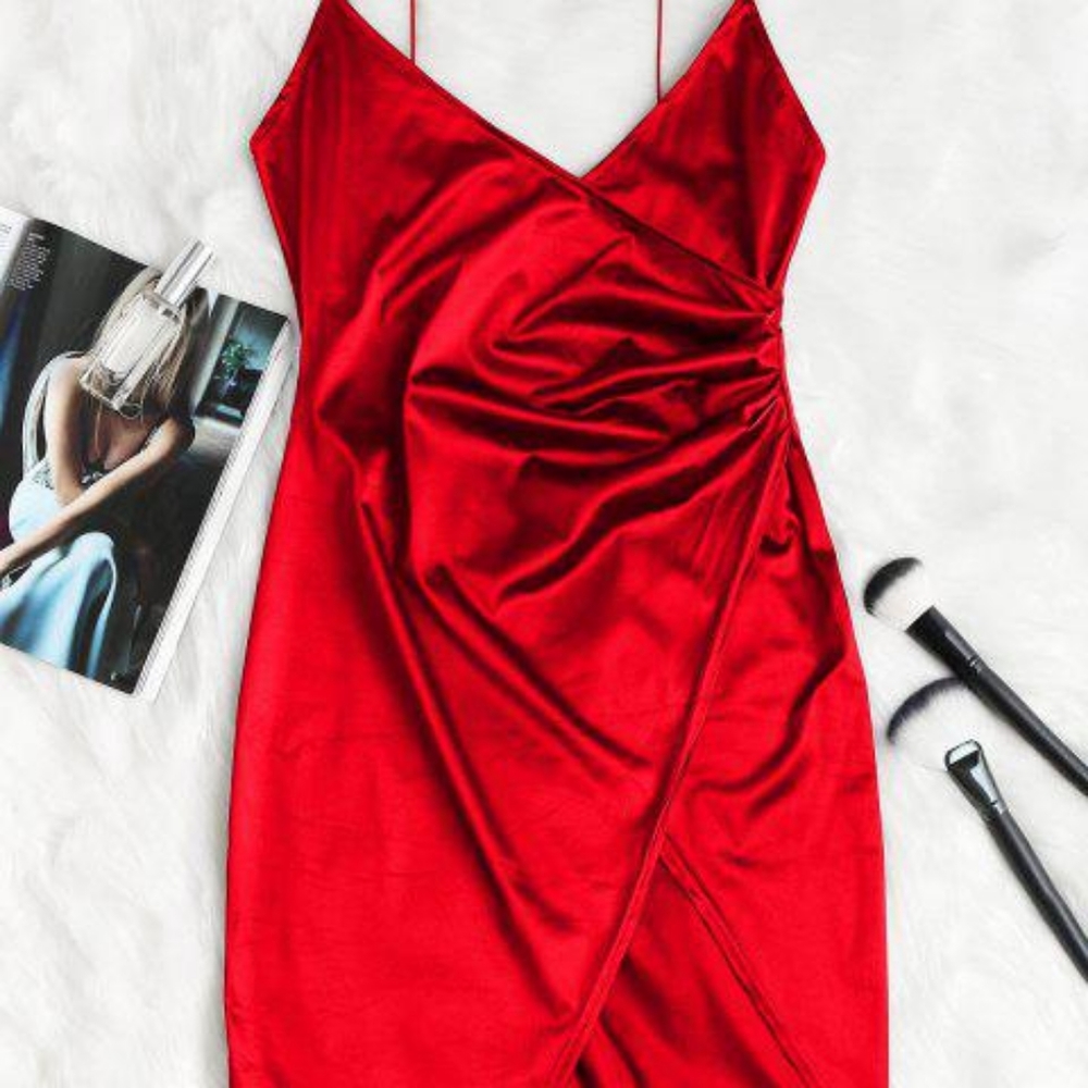 NWOT Cami Draped Crossover dress